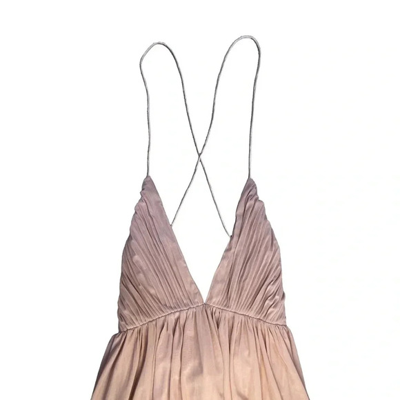 Tobi Jamee Plunging Neckline Maxi Dress NWT | Mauve | Size S - Picture 6 of 10